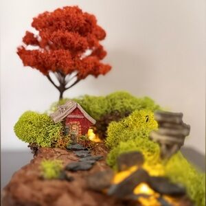 Handmade miniature fairy cottage diorama 🌿✨